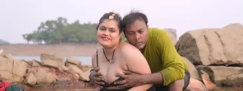 village-couple-fun-at-river